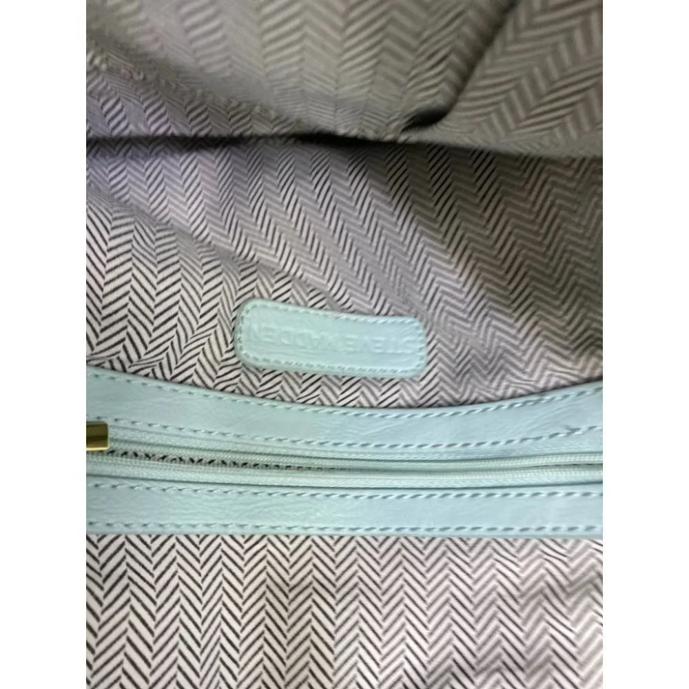 Steve Madden Aqua Blue Faux Leather Crossbody Bag